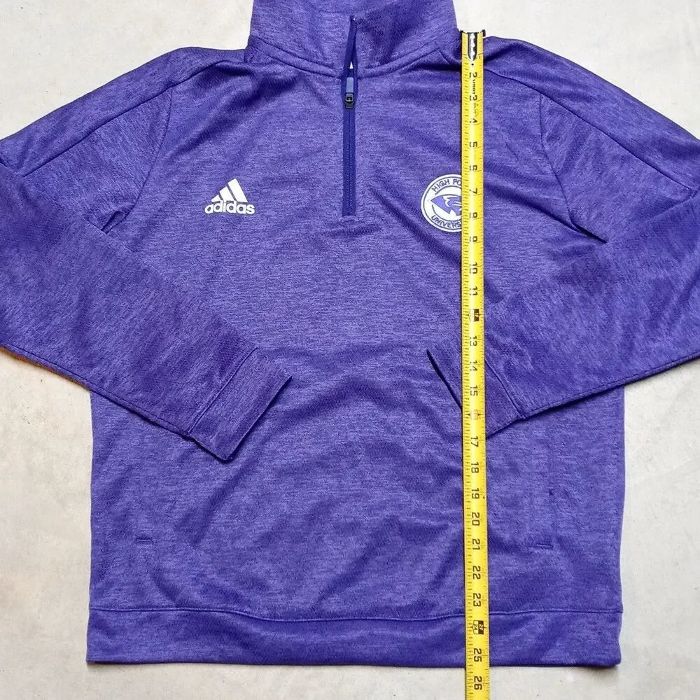 High Point University Adidas 1/4 Zip Sweatshirt Size XL Pockets HPU Golf